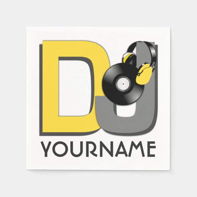 DJ custom paper napkins (Front)