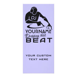 DJ custom text & color play list rack cards