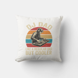 DJ Dad But Cooler Vintage Sunset Vector Design_1 Cushion