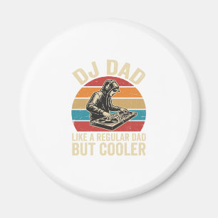 DJ Dad But Cooler Vintage Sunset Vector Design_1 Magnet