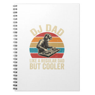 DJ Dad But Cooler Vintage Sunset Vector Design_1 Notebook