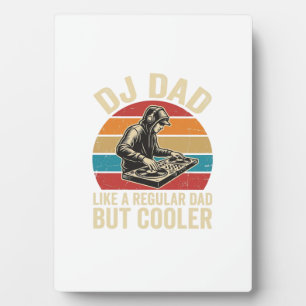 DJ Dad But Cooler Vintage Sunset Vector Design_1 Plaque