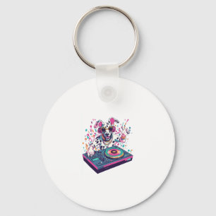 DJ Dalmatian � EDM Rave Party Dog Key Ring