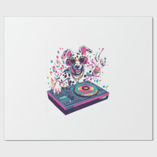 DJ Dalmatian � EDM Rave Party Dog Wrapping Paper