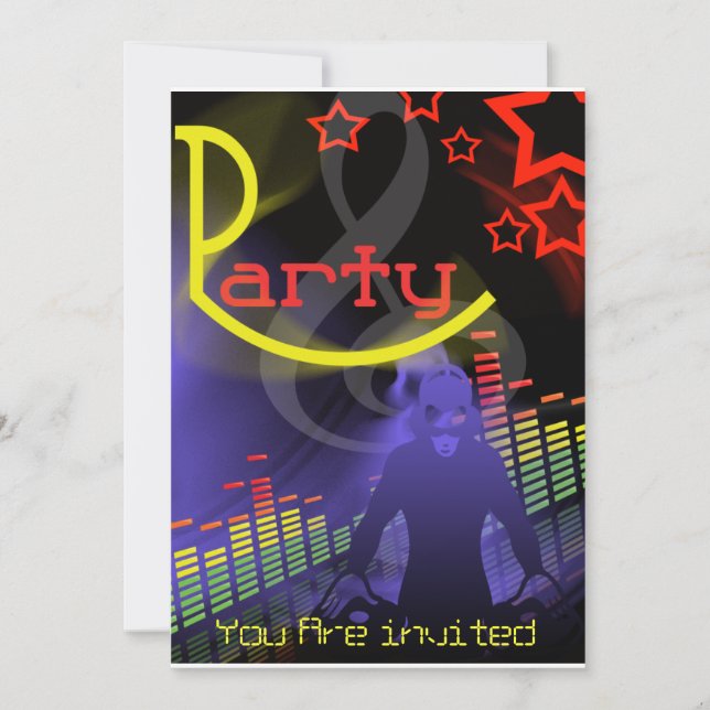 DJ Dance Party V3 Invitation (Front)