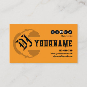 DJ Deejay Disc Jockey Business Card