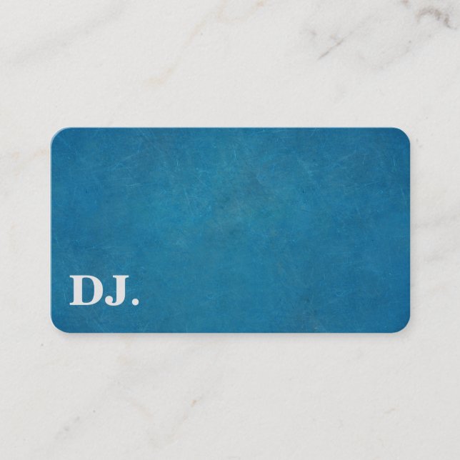 DJ Deejay Professional Bold Text Cool Modern Business Card (Front)