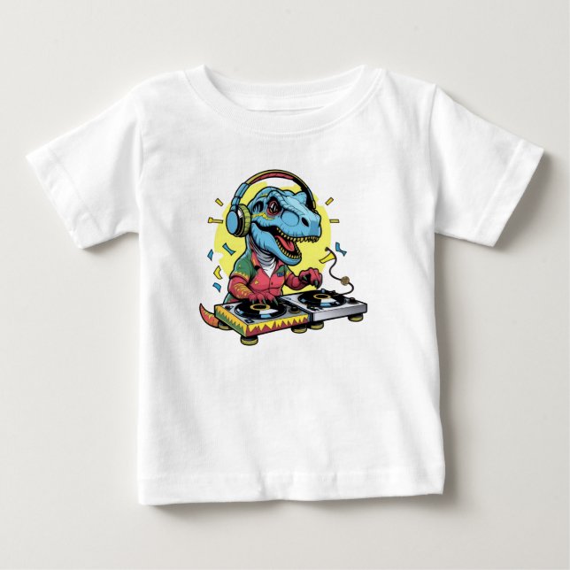 DJ Dinosaur Party T-Shirt  (Front)