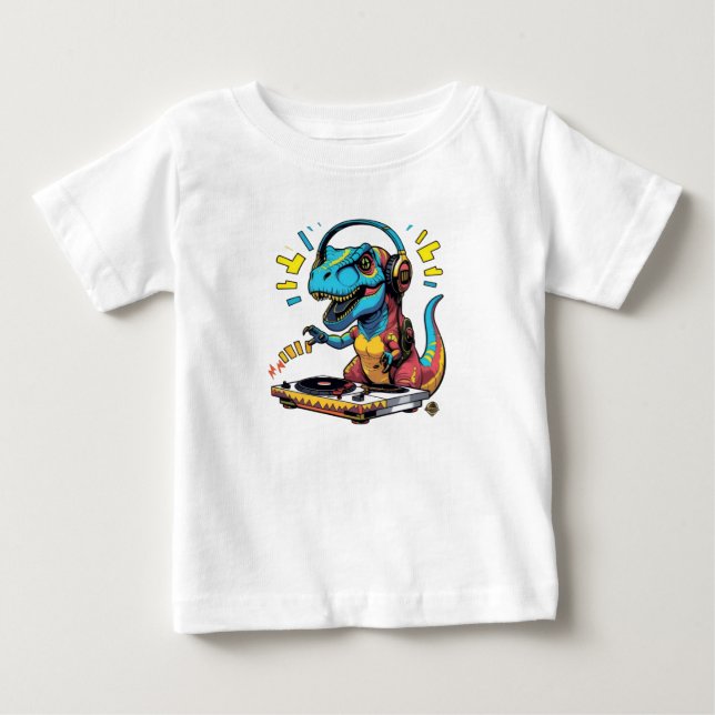 DJ Dinosaur Party T-Shirt  (Front)