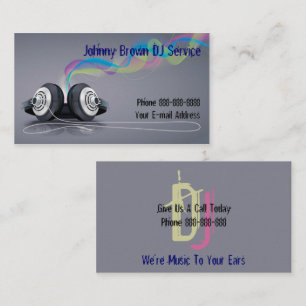 DJ Disc Jockey Business Card