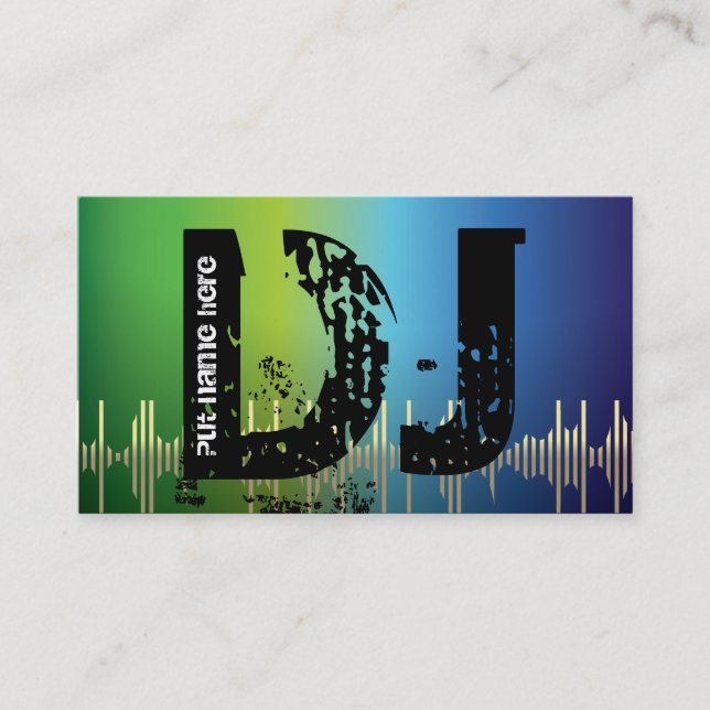 DJ Disc jockey business cards (Front)