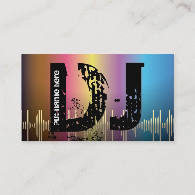 DJ Disc jockey business cards (Front)