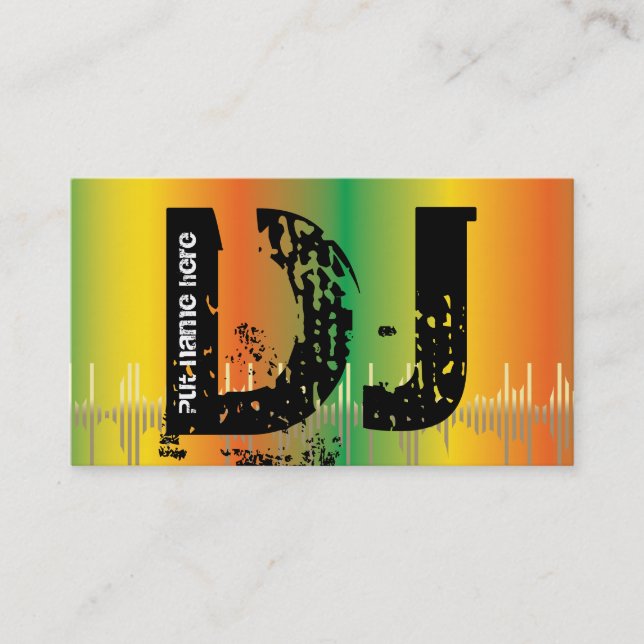 DJ Disc jockey business cards (Front)