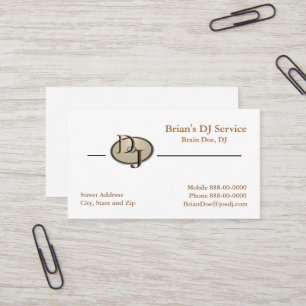 DJ Disc Jockey DeeJay Business Card