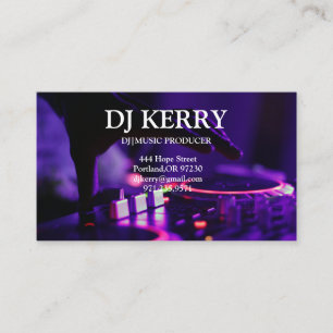 DJ Disc Jockey Electronic Business Card