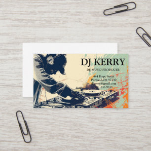 DJ Disc Jockey Electronic Business Card