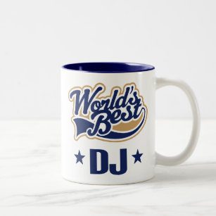 Dj Disc Jockey Gift (Worlds Best) Two-Tone Coffee Mug