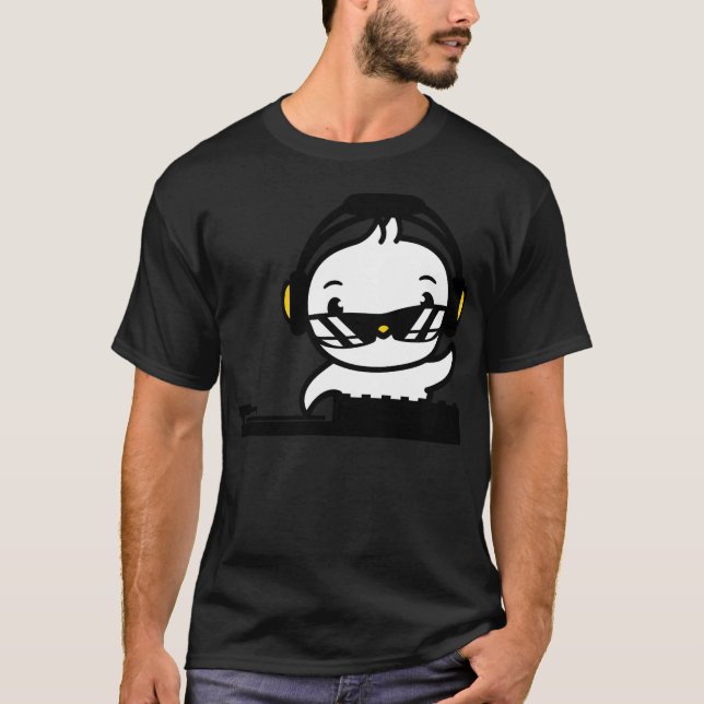 Dj disco dance dancing disco dj disko dancing head T-Shirt (Front)
