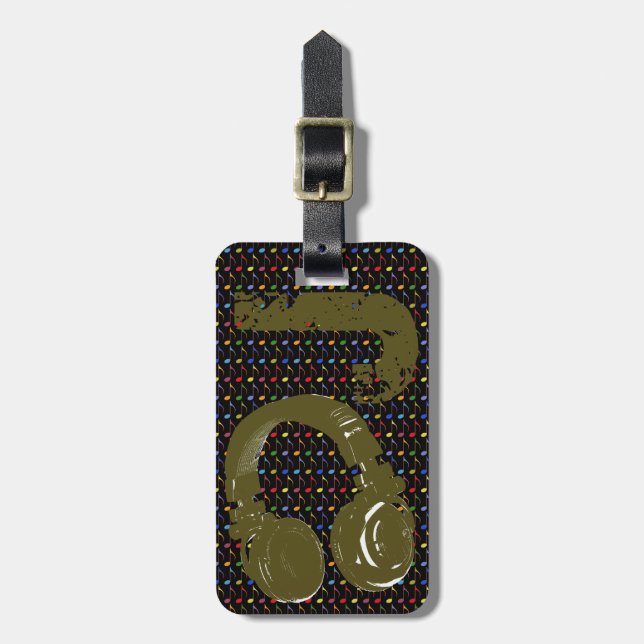 DJ - DJ's add name Luggage Tag (Front Vertical)