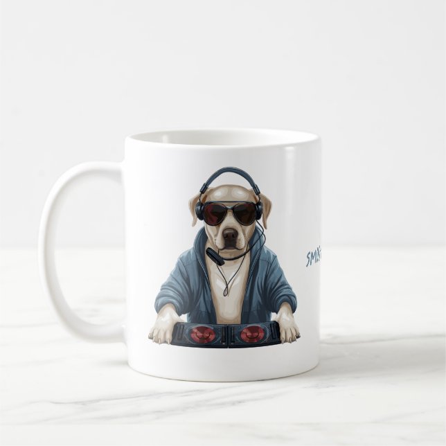 DJ Doggo Coffee Mug (Left)