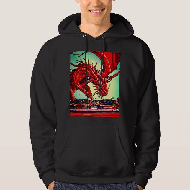 DJ Dragon Turntables Hoodie (Front)