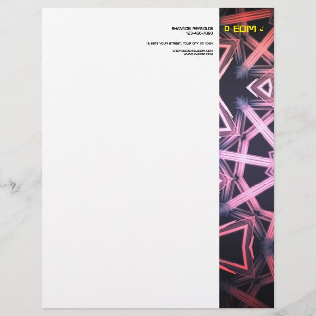 DJ EDM Letterhead (Front)