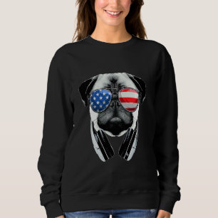 Dj English Bull Dog Happy 4th Of July Day Sweatshirt