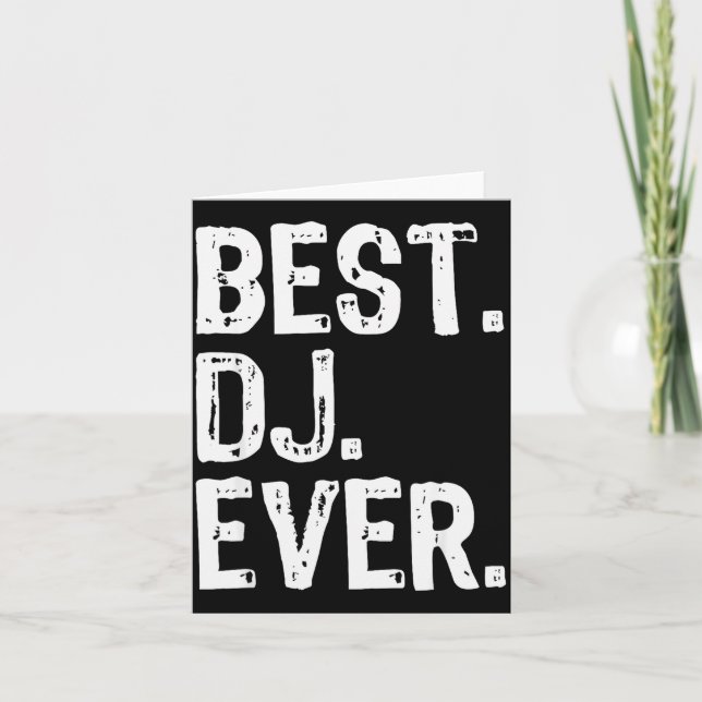Dj Ever Funny Gift Christmas  Card (Front)