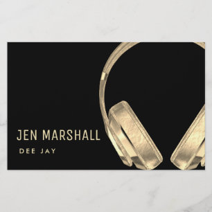 DJ faux gold effect music Flyer