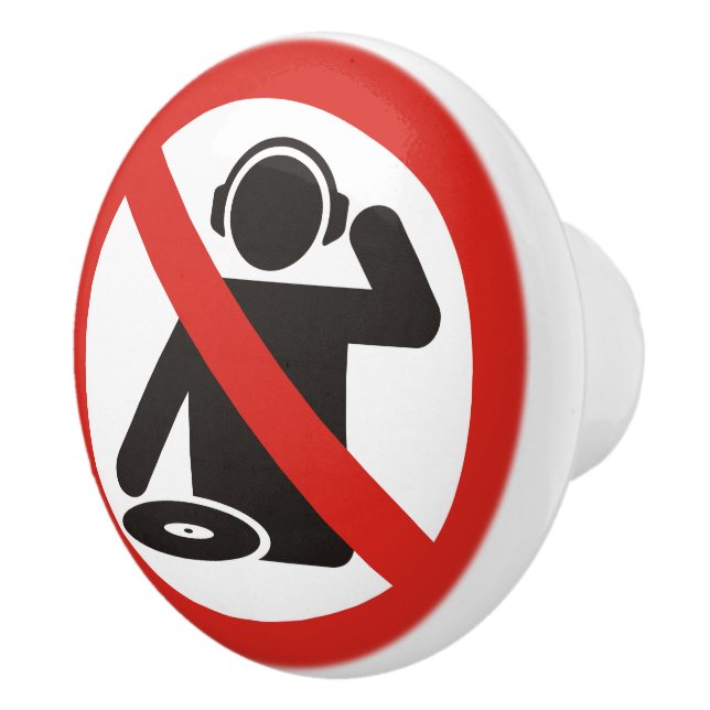 DJ free zone Ceramic Knob (Right)