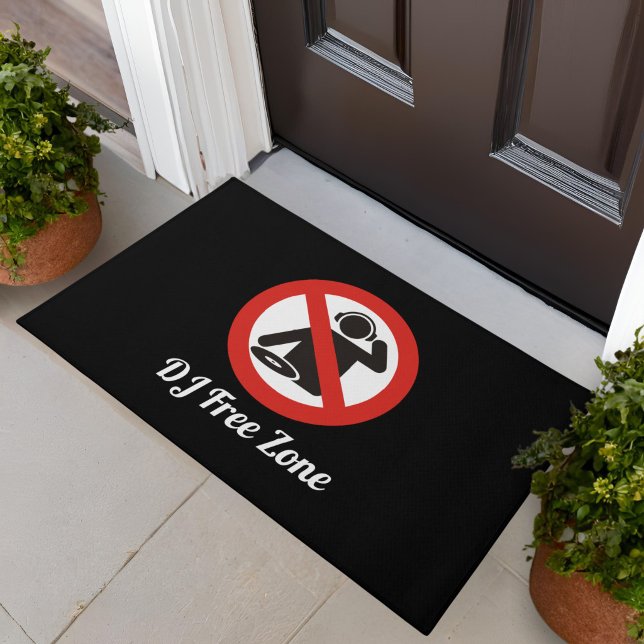 DJ free zone Doormat (Creator Uploaded)