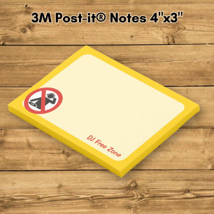 DJ Free Zone Post-it Notes