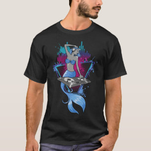 DJ Girl With Headphones Mixer Cute Aesthetic DJ Me T-Shirt