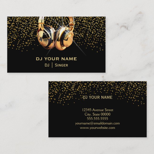 DJ  gold Business Card (Front/Back)