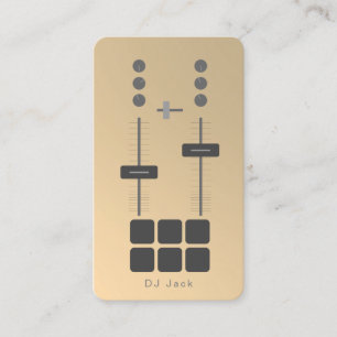 DJ Gold Faux Modern Business Card