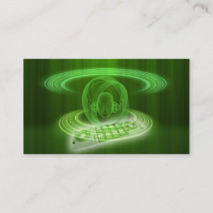 DJ green Business Card