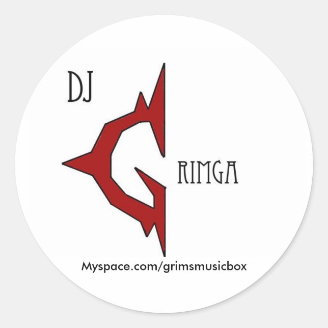 Dj Grimga Logo Stickers (Front)