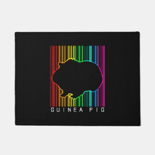 DJ Guinea Pig Techno Edm Animal Rave Star Rainbow Doormat