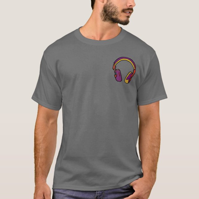 dj headphone cool T-Shirt (Front)
