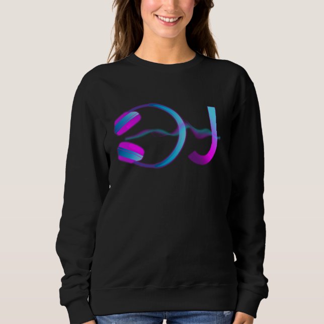 DJ Headphone Turntable Recorded House Techno ON BA Sweatshirt (Front)