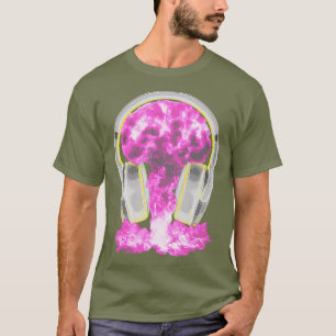 DJ Headphones Atomic Bomb - Cool Disc Jockey EDM T-Shirt