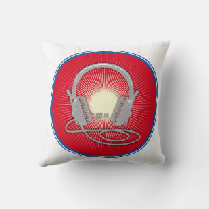 DJ Headphones Icon Cushion