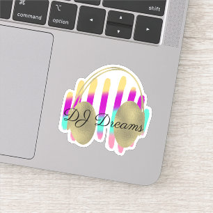 DJ Headphones Sound Waves Music