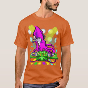 DJ House Music Octopus Disc Jockey Love Music T-Shirt