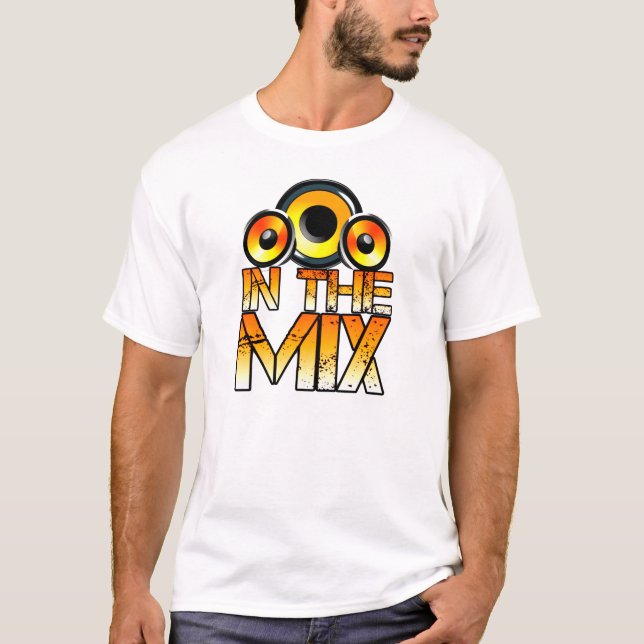 dj in the mix speakers design t-shirt (Front)