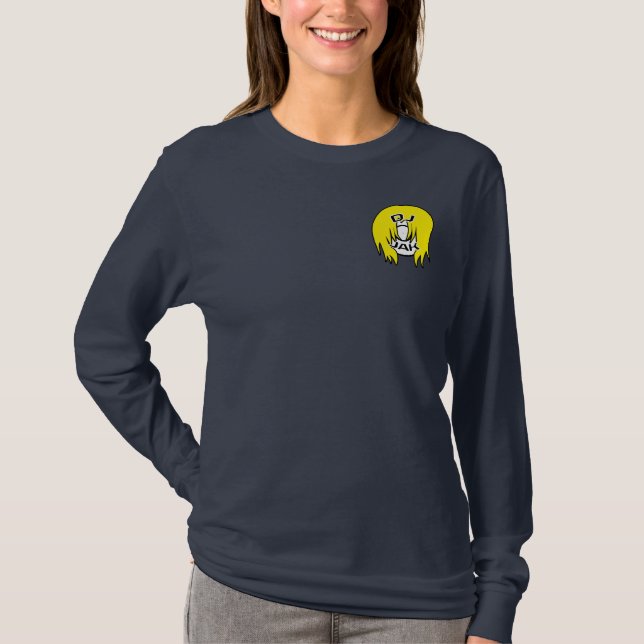 DJ JAK Navy Blue Classic Long Sleeve Tee (Front)