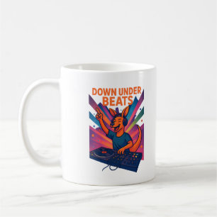 DJ Kangaroo Colorful Music Illustration Coffee Mug