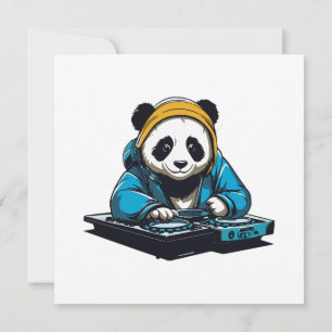 DJ Kawaii Panda Invitation