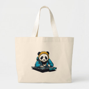 DJ Kawaii Panda Large Tote Bag