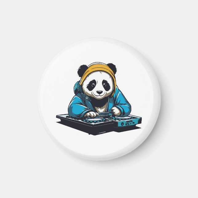 DJ Kawaii Panda Magnet (Front)